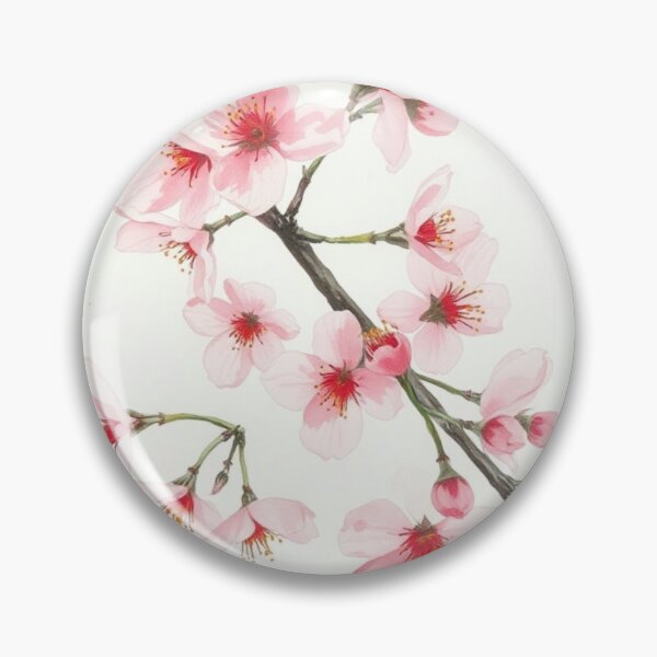 Item preview, Watercolor Cherry Blossom Branch Illustration designed and sold by Vida e Arte.