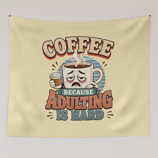 Item preview, Coffee Because Adulting Is Hard – Funny Mug Design designed and sold by ABLAT-CREATIONS.