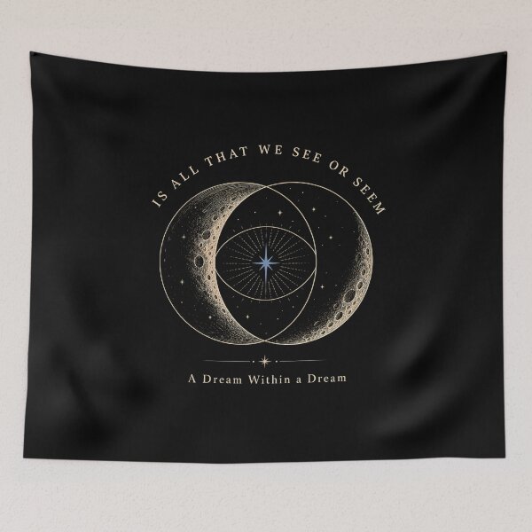 Item preview, A Dream Within a Dream Celestial Moon Poetry Design designed and sold by Fenay Designs.