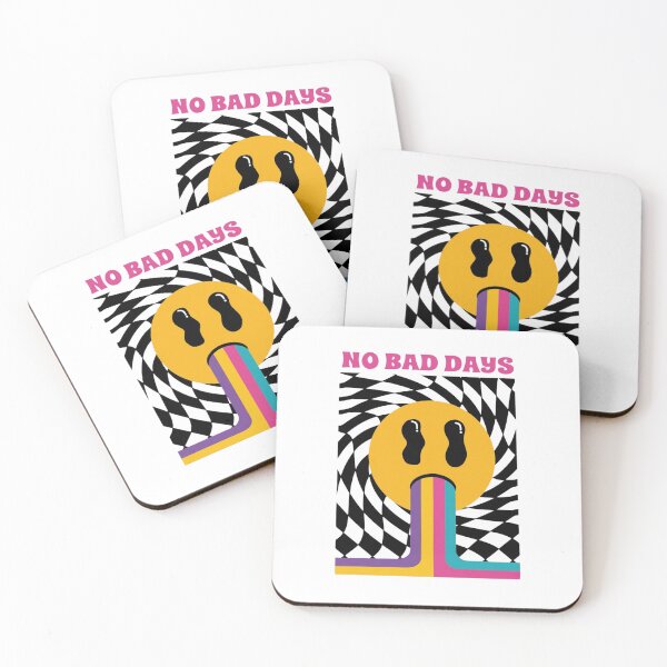 Item preview, No Bad Days Retro Psychedelic Smiley Checkerboard designed and sold by HBDStudio.