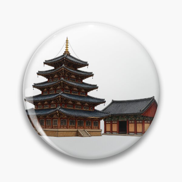 Item preview, Photonuri Beautiful Korean Temple Traditional Hanok House Art designed and sold by photonuri.