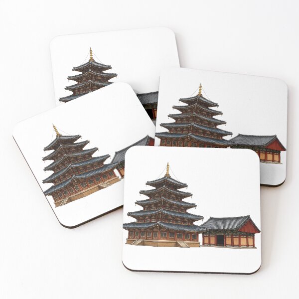 Item preview, Photonuri Beautiful Korean Temple Traditional Hanok House Art designed and sold by photonuri.