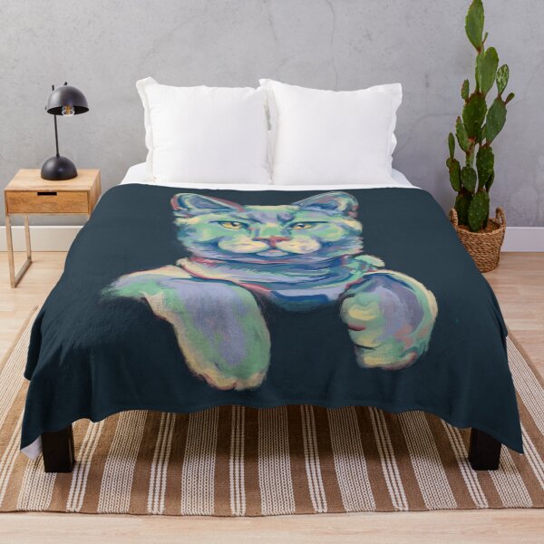 Item preview, Chartreux cat painting with pastel colors designed and sold by NadiaChevrel.