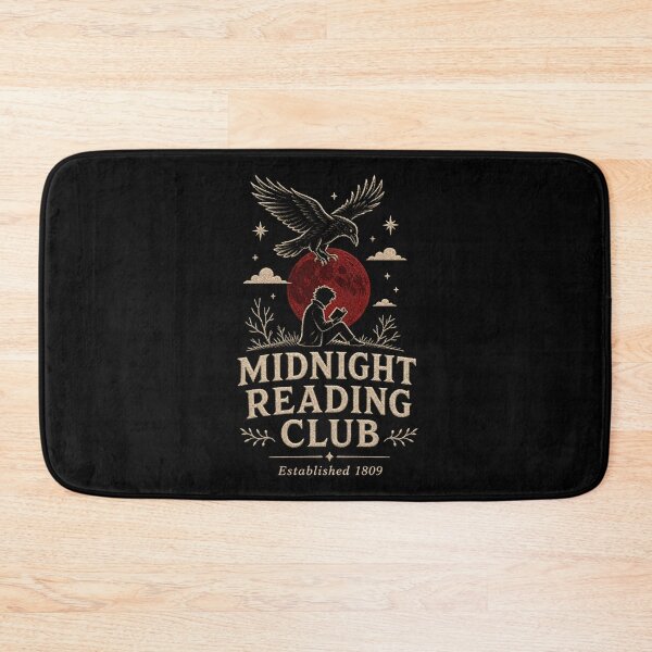 Item preview, Midnight Reading Club Edgar Allan Poe Faux Embroidery Art designed and sold by Fenay Designs.