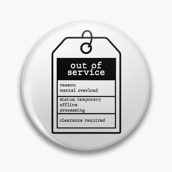 Item preview, Retro Out of Service Maintenance Tag Funny Corporate Burnout Sticker designed and sold by MadCatDesign77.