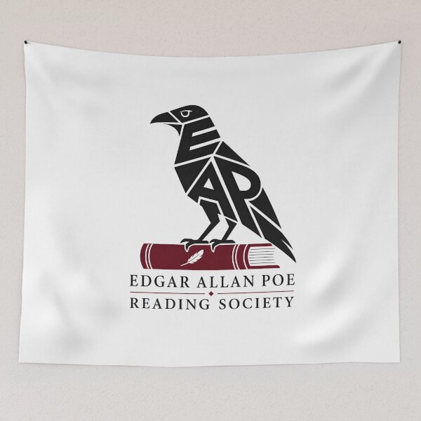 Item preview, Edgar Allan Poe Reading Society Geometric Raven Book Art designed and sold by Fenay Designs.