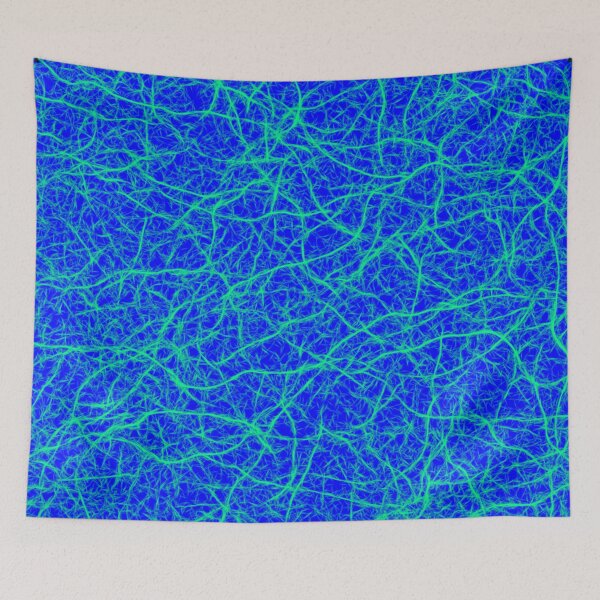 Item preview, Abstract Pattern "Blue-green threads" designed and sold by Gluecknika.