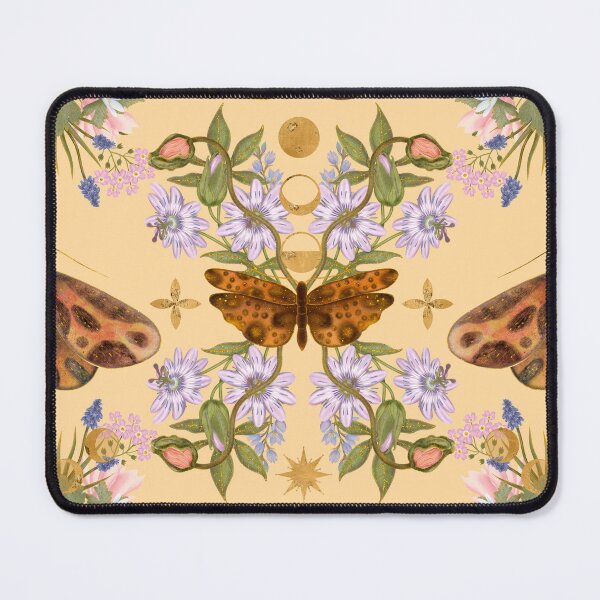 Item preview, Aesthetic Vintage Moth And Delicate Floral Pattern designed and sold by Grin Katalina Floral Patterns & Cozy Art.