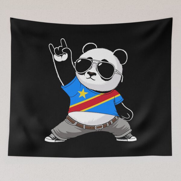 Item preview, Cool Congo Panda DR Congo Flag Congolese Pride Funny designed and sold by Ali-printshop.