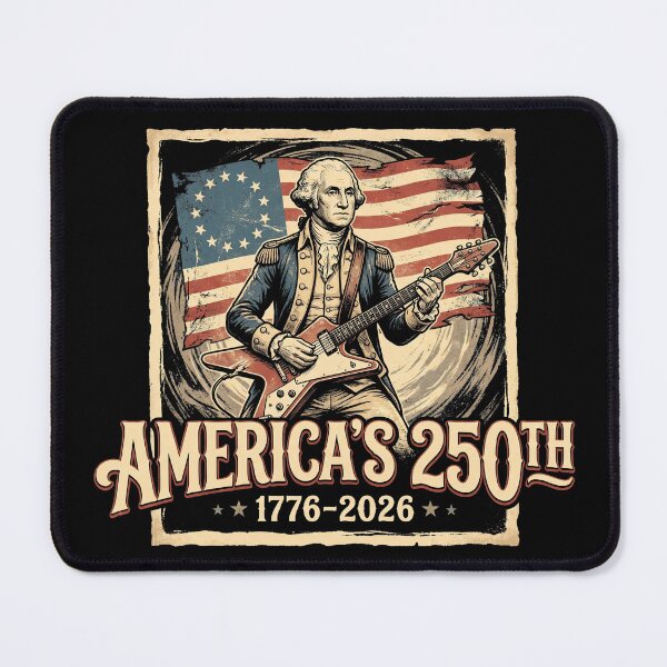Item preview, America 250th George Washington Guitar Rock Shirt designed and sold by TeNovaStudio.