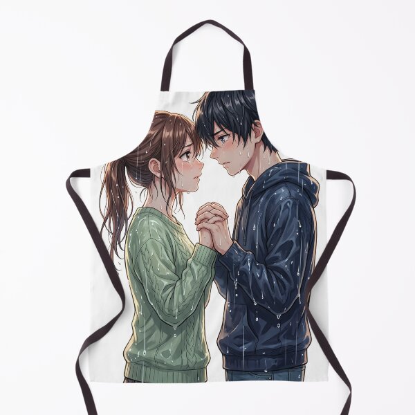 Item preview, Anime Couple in Invisible Rain – Emotional Romantic Aesthetic designed and sold by krishna-artdesigns.