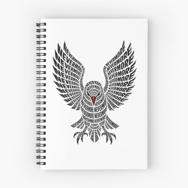 Item preview, Nevermore Raven Typography Silhouette Poetry Graphic designed and sold by Fenay Designs.