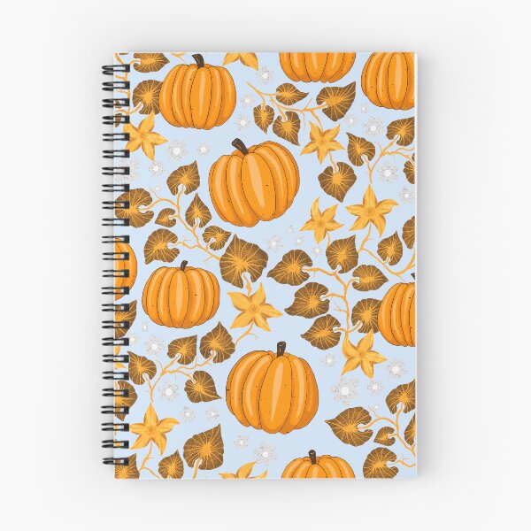 Item preview, Bright orange pumpkins with leaves and blossoms designed and sold by Sonja Birkelbach.