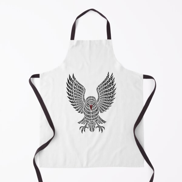 Item preview, Nevermore Raven Typography Silhouette Poetry Graphic designed and sold by Fenay Designs.