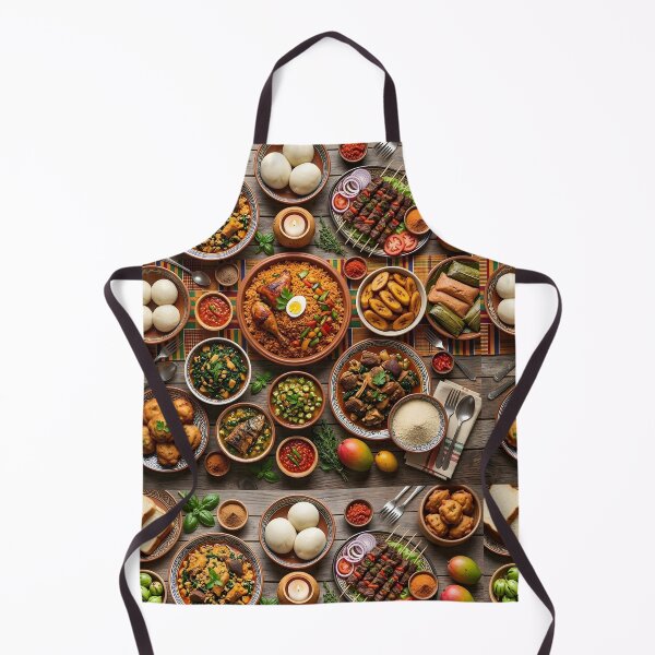 Item preview, Traditional Nigerian Feast with Jollof Rice and Suya designed and sold by SavannaCanvas.
