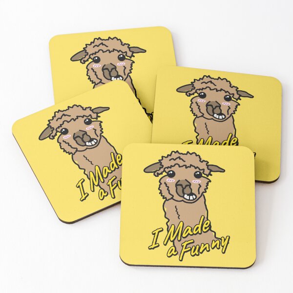 Item preview, I Made a Funny – Cute Lama Illustration with Silly Humor designed and sold by Helmina Groper.