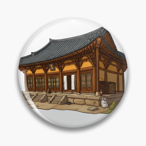 Item preview, Photonuri Beautiful Korean Temple Traditional Hanok House Art designed and sold by photonuri.