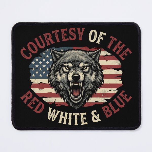 Item preview, Courtesy Of The Red White Blue Wolf Shirt designed and sold by TeNovaStudio.