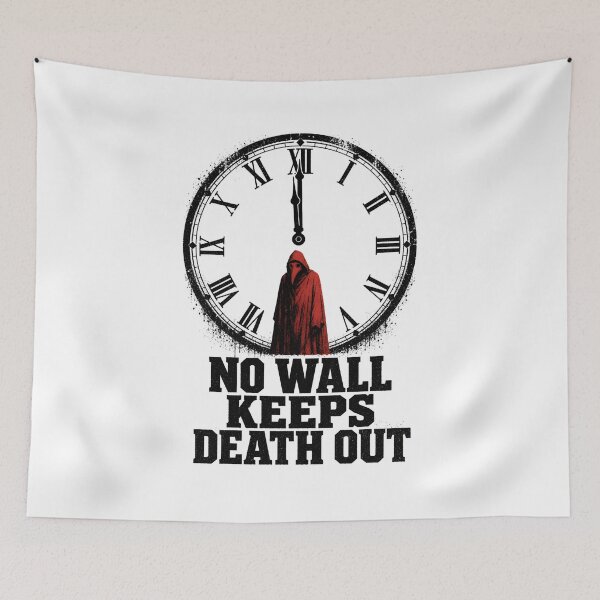 Item preview, Masque of the Red Death Plague Doctor Gothic Clock Art designed and sold by Fenay Designs.