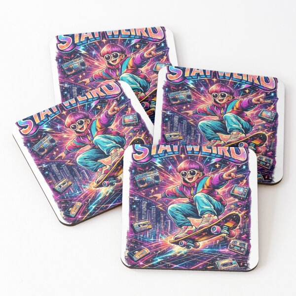 Item preview, Stay Weird – Retro Futuristic Skate Culture Y2K Aesthetic Design designed and sold by FantasyFlicker.