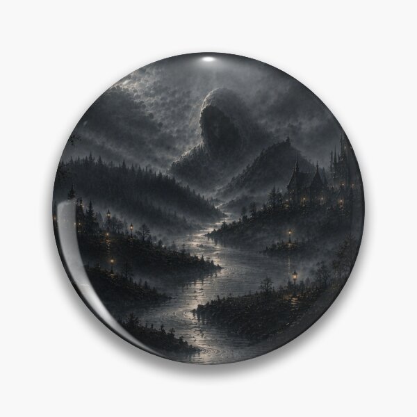 Item preview, Hidden Ferryman of the Mist | Optical Illusion Landscape Art | Mythological Ferryman Wall Art designed and sold by Esterlane.