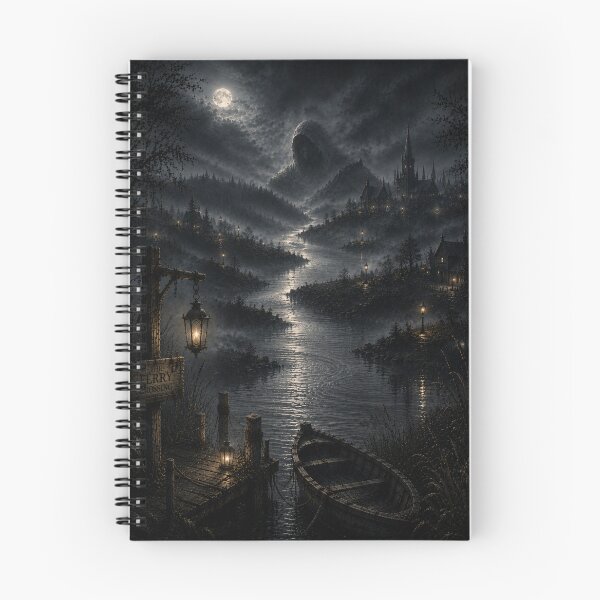 Item preview, Hidden Ferryman of the Mist | Optical Illusion Landscape Art | Mythological Ferryman Wall Art designed and sold by Esterlane.