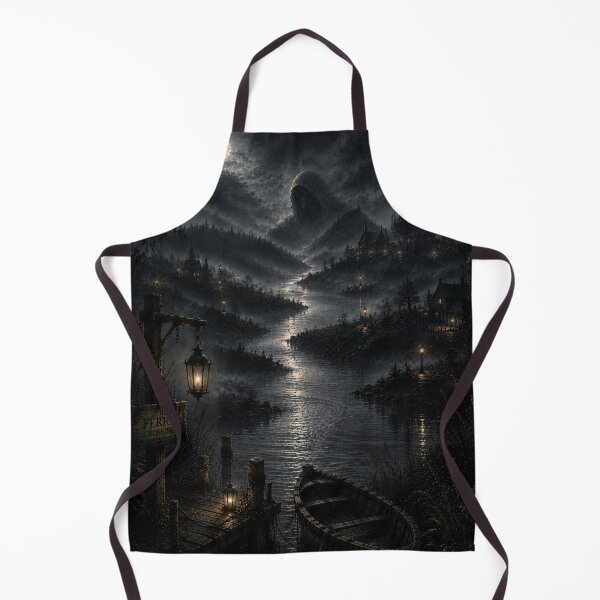 Item preview, Hidden Ferryman of the Mist | Optical Illusion Landscape Art | Mythological Ferryman Wall Art designed and sold by Esterlane.