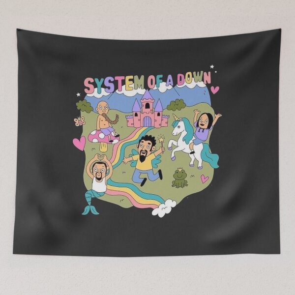 Item preview, System of a Down cartoon parody retro vintage fan art  designed and sold by Malkmkhlo-3.