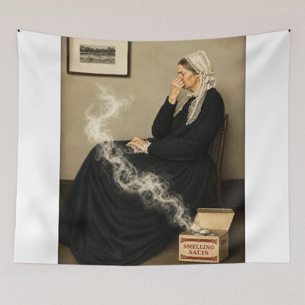 Item preview, Whistler's Mother Reaction Art | Funny Classic Painting Parody Wall Art & Apparel designed and sold by Awful Whiff Art Co.