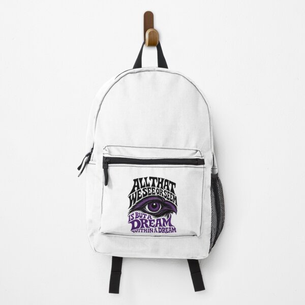 Item preview, A Dream Within A Dream Retro Purple Eye Poetry Design designed and sold by Fenay Designs.