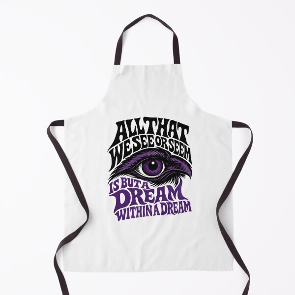 Item preview, A Dream Within A Dream Retro Purple Eye Poetry Design designed and sold by Fenay Designs.