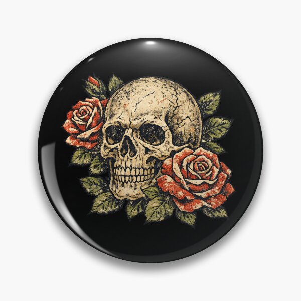 Item preview, Vintage Skull and Roses Gothic Art designed and sold by ubeyeart.