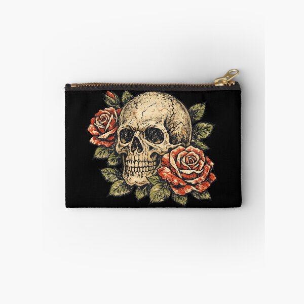 Item preview, Vintage Skull and Roses Gothic Art designed and sold by ubeyeart.