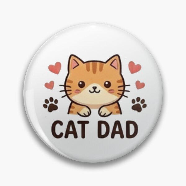 Item preview, Cute Cat Dad Orange Tabby Kitten Hearts designed and sold by Rehnair.