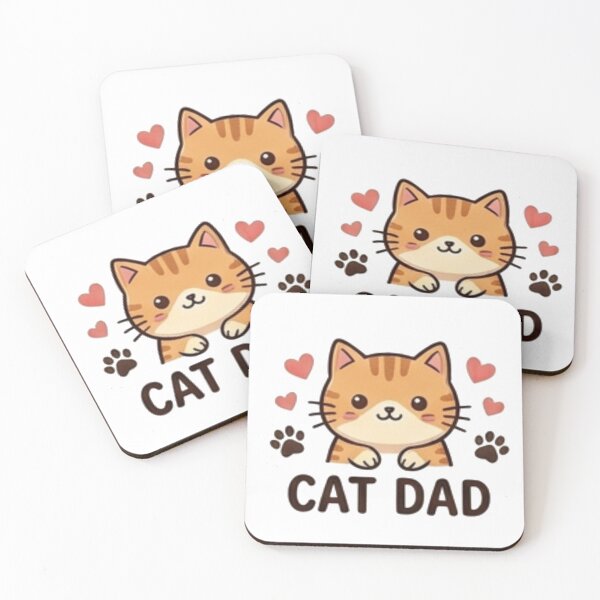 Item preview, Cute Cat Dad Orange Tabby Kitten Hearts designed and sold by Rehnair.