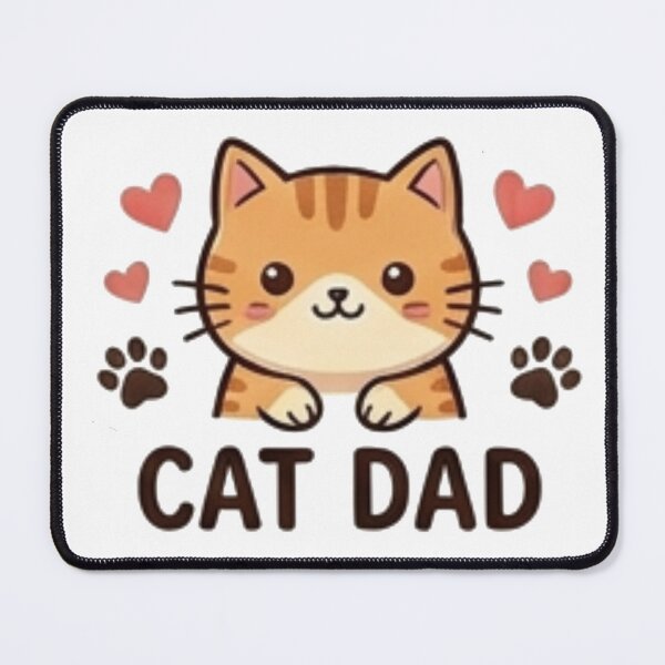 Item preview, Cute Cat Dad Orange Tabby Kitten Hearts designed and sold by Rehnair.