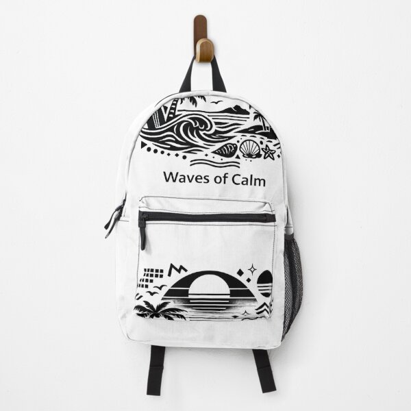 Item preview, Waves of Calm – Minimalist Black and White Summer Beach Design designed and sold by EdgeSphere.