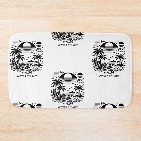 Item preview, Waves of Calm – Minimalist Black and White Summer Beach Design designed and sold by EdgeSphere.