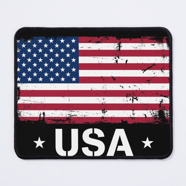 Item preview, Distressed USA Flag Stencil Text Shirt designed and sold by TeNovaStudio.