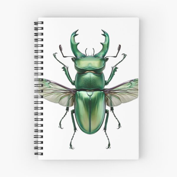 Item preview, Hyper Realistic Metallic Green Stag Beetle Scientific Art designed and sold by UniqYou.