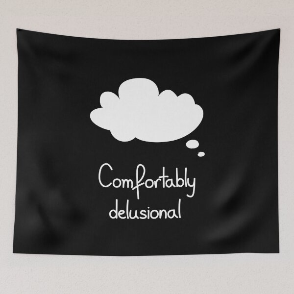 Item preview, Comfortably Delusional Funny Cloud Illustration designed and sold by Mooi Studio.
