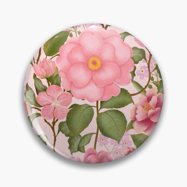 Item preview, Vibrant Pink Floral Seamless Pattern With Leaves designed and sold by Grin Katalina Floral Patterns & Cozy Art.