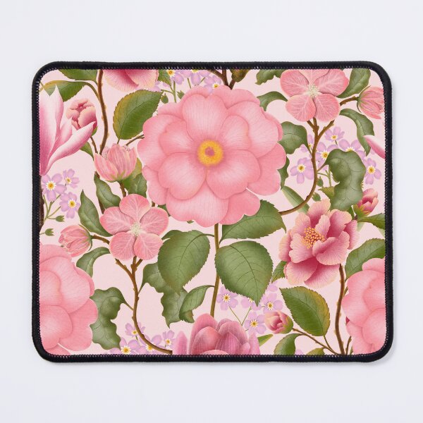 Item preview, Vibrant Pink Floral Seamless Pattern With Leaves designed and sold by Grin Katalina Floral Patterns & Cozy Art.