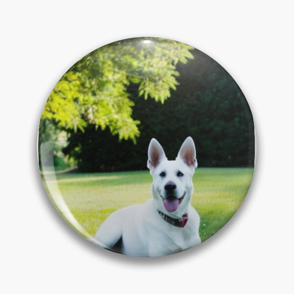 Item preview, Animals - White Shepherd Dog, Summer Relaxation on Lawn designed and sold by DoodyPets.