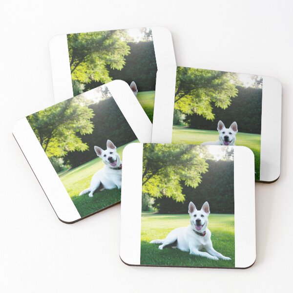 Item preview, Animals - White Shepherd Dog, Summer Relaxation on Lawn designed and sold by DoodyPets.