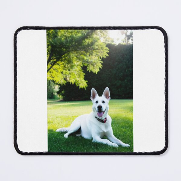 Item preview, Animals - White Shepherd Dog, Summer Relaxation on Lawn designed and sold by DoodyPets.