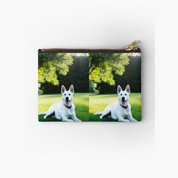 Item preview, Animals - White Shepherd Dog, Summer Relaxation on Lawn designed and sold by DoodyPets.