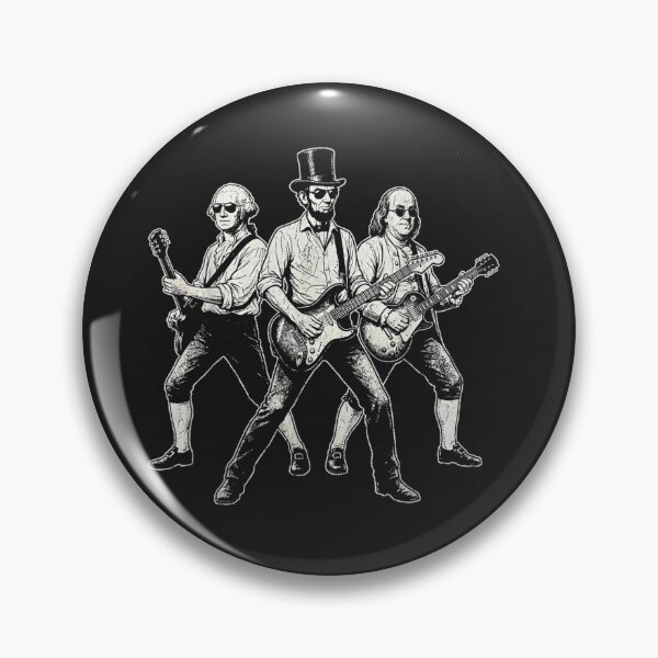 Item preview, Founding Fathers Rock Band Abraham Lincoln Benjamin Franklin American Patriot designed and sold by GrumpySableye.