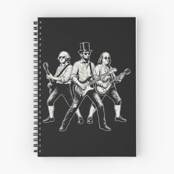 Item preview, Founding Fathers Rock Band Abraham Lincoln Benjamin Franklin American Patriot designed and sold by GrumpySableye.