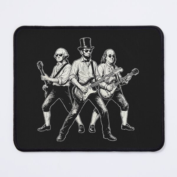 Item preview, Founding Fathers Rock Band Abraham Lincoln Benjamin Franklin American Patriot designed and sold by GrumpySableye.